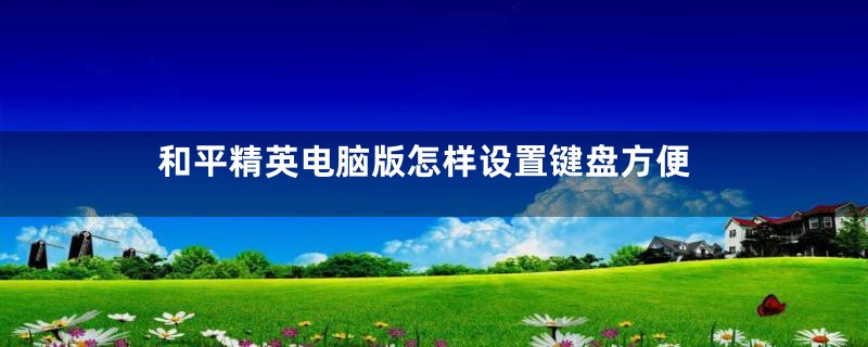 和平精英电脑版怎样设置键盘方便