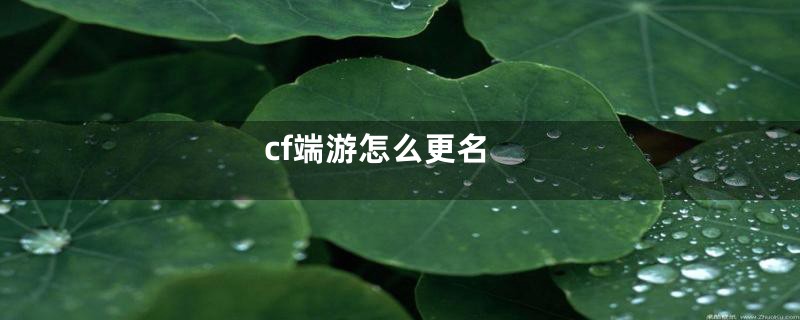 cf端游怎么更名