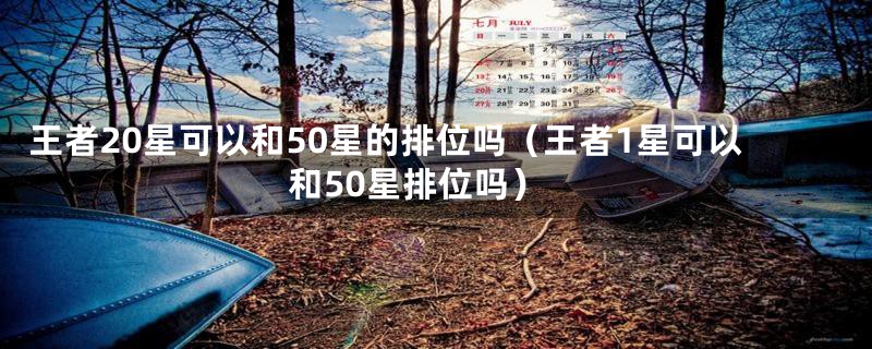 王者20星可以和50星的排位吗（王者1星可以和50星排位吗）