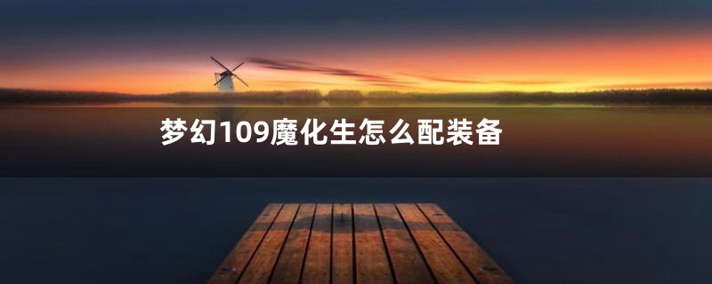 梦幻109魔化生怎么配装备