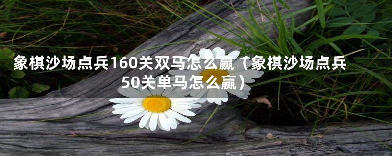 象棋沙场点兵160关双马怎么赢（象棋沙场点兵50关单马怎么赢）