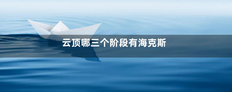 云顶哪三个阶段有海克斯