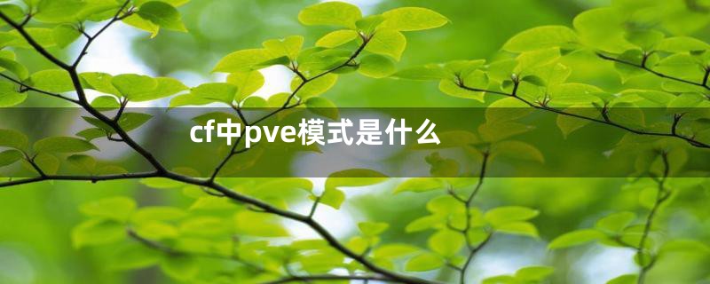 cf中pve模式是什么