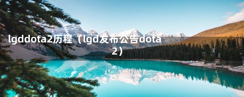 lgddota2历程（lgd发布公告dota2）