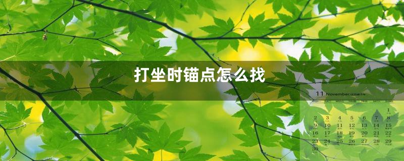 打坐时锚点怎么找