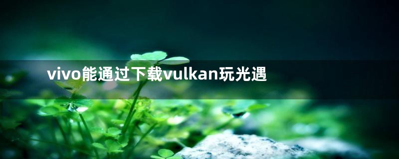 vivo能通过下载vulkan玩光遇