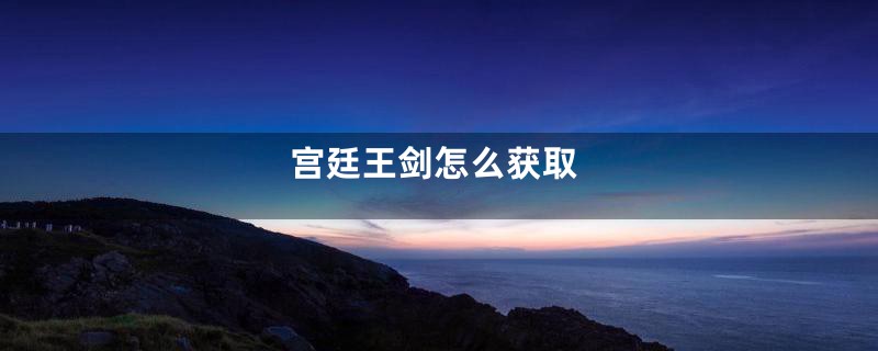 宫廷王剑怎么获取