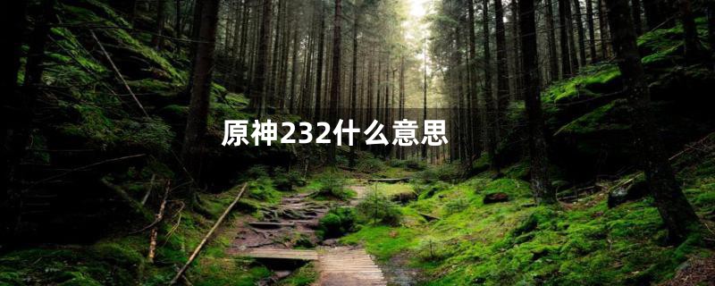 原神232什么意思