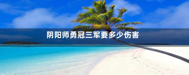 阴阳师勇冠三军要多少伤害