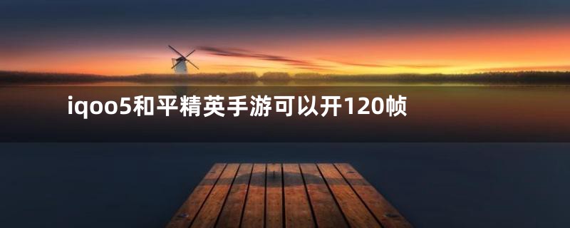 iqoo5和平精英手游可以开120帧