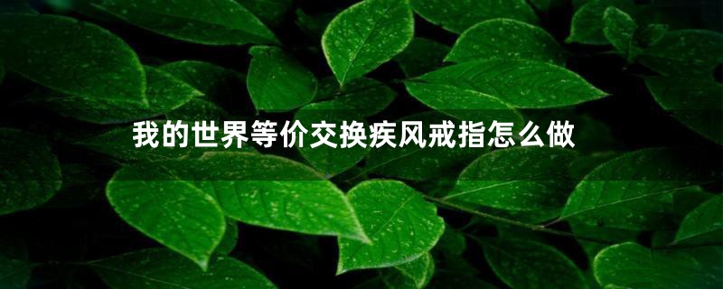 我的世界等价交换疾风戒指怎么做