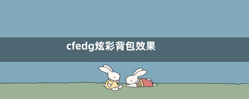 cfedg炫彩背包效果