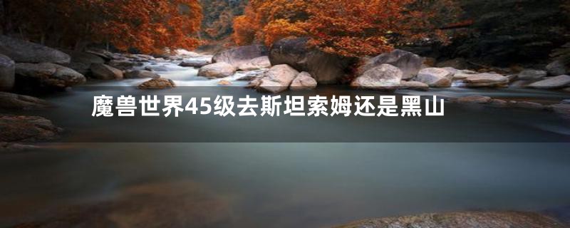 魔兽世界45级去斯坦索姆还是黑山