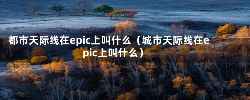 都市天际线在epic上叫什么（城市天际线在epic上叫什么）