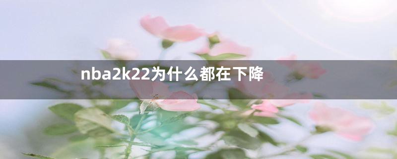 nba2k22为什么都在下降