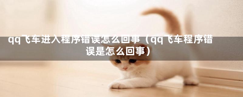 qq飞车进入程序错误怎么回事（qq飞车程序错误是怎么回事）