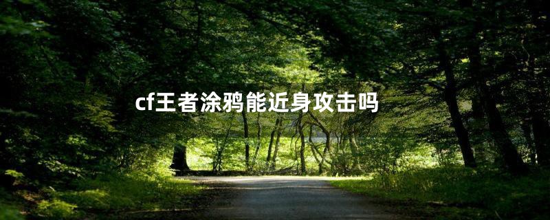 cf王者涂鸦能近身攻击吗