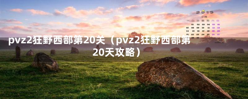 pvz2狂野西部第20关（pvz2狂野西部第20天攻略）