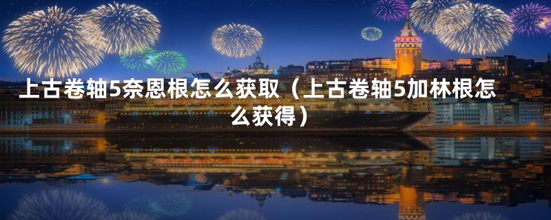 上古卷轴5奈恩根怎么获取（上古卷轴5加林根怎么获得）