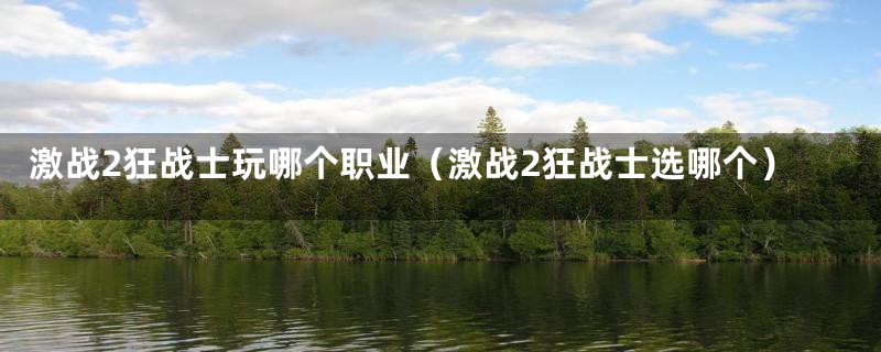 激战2狂战士玩哪个职业（激战2狂战士选哪个）