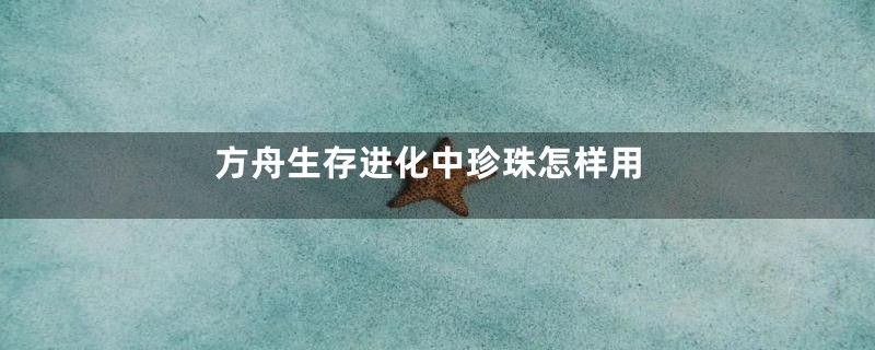 方舟生存进化中珍珠怎样用