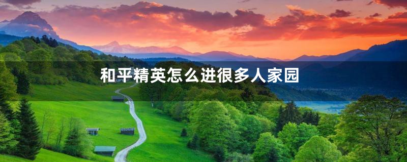 和平精英怎么进很多人家园