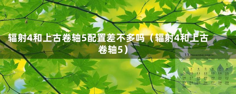 辐射4和上古卷轴5配置差不多吗（辐射4和上古卷轴5）