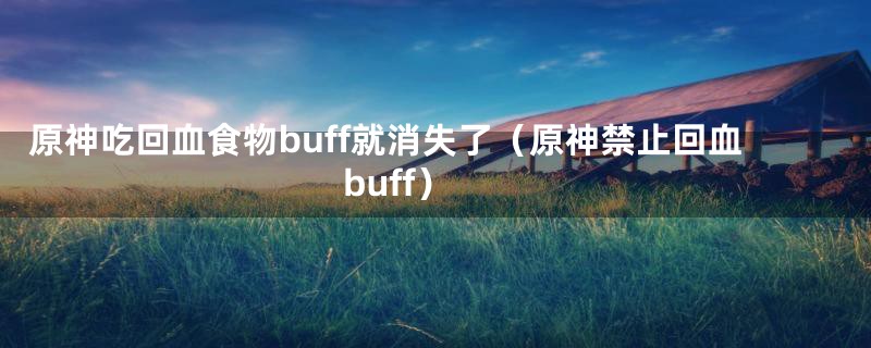 原神吃回血食物buff就消失了（原神禁止回血buff）