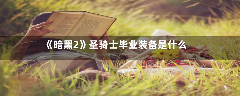 《暗黑2》圣骑士毕业装备是什么