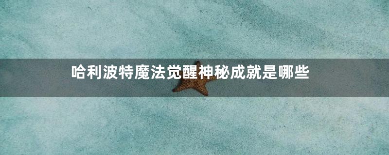 哈利波特魔法觉醒神秘成就是哪些