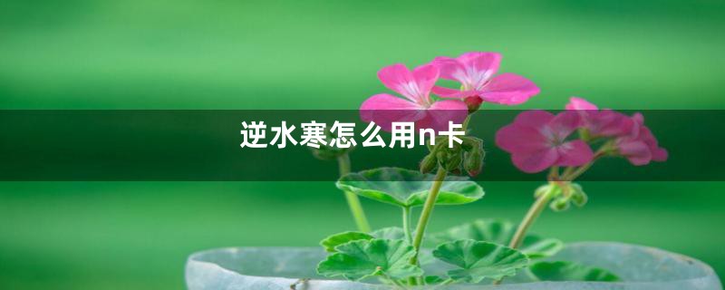 逆水寒怎么用n卡