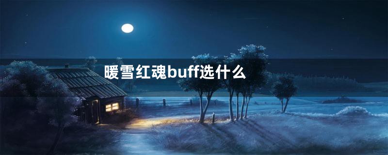 暖雪红魂buff选什么