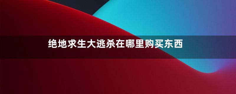 绝地求生大逃杀在哪里购买东西