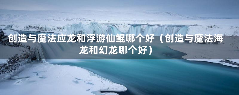 创造与魔法应龙和浮游仙鲲哪个好（创造与魔法海龙和幻龙哪个好）