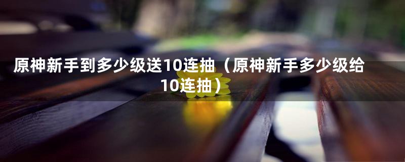 原神新手到多少级送10连抽（原神新手多少级给10连抽）