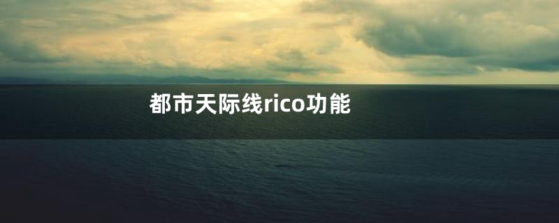 都市天际线rico功能