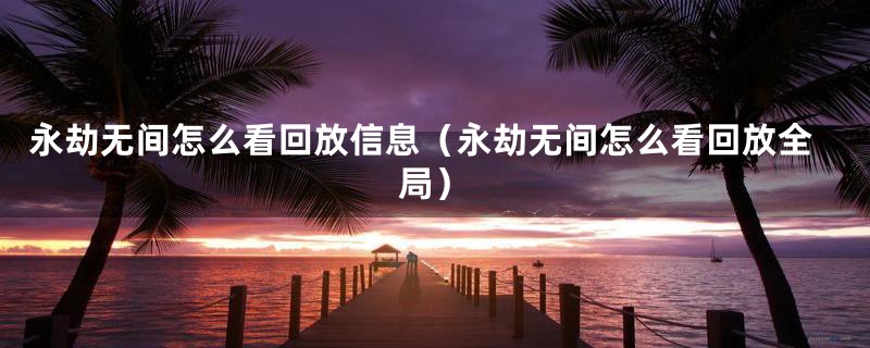 永劫无间怎么看回放信息（永劫无间怎么看回放全局）