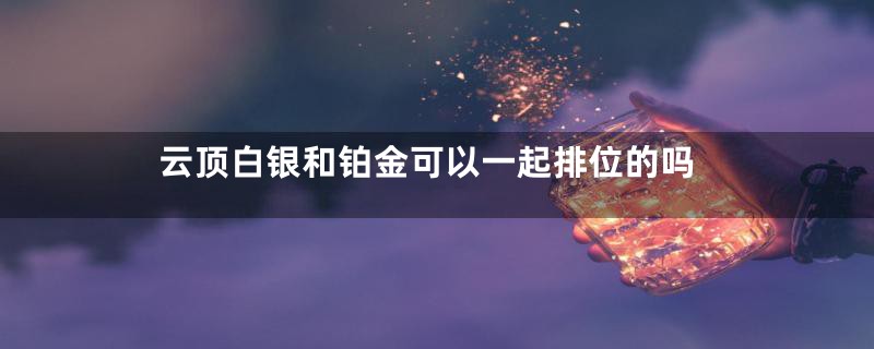 云顶白银和铂金可以一起排位的吗