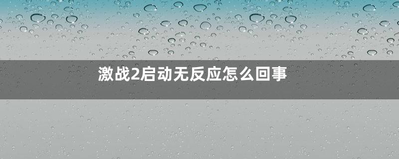 激战2启动无反应怎么回事