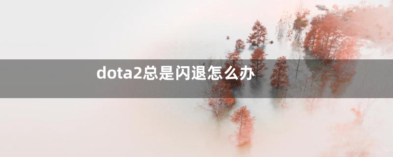 dota2总是闪退怎么办