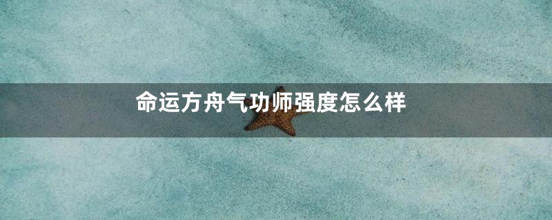 命运方舟气功师强度怎么样