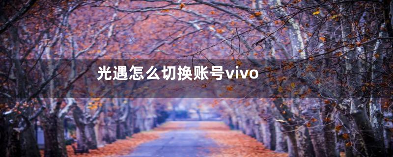 光遇怎么切换账号vivo