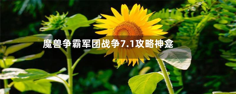 魔兽争霸军团战争7.1攻略神龛