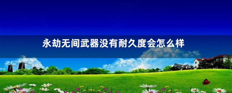 永劫无间武器没有耐久度会怎么样