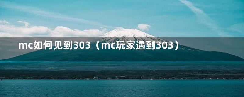 mc如何见到303（mc玩家遇到303）