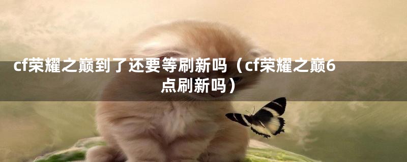 cf荣耀之巅到了还要等刷新吗（cf荣耀之巅6点刷新吗）