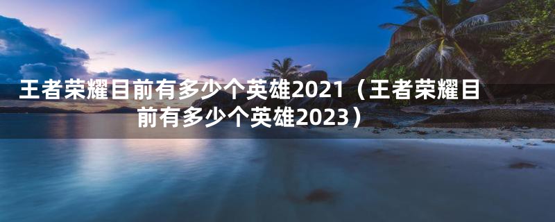 王者荣耀目前有多少个英雄2021（王者荣耀目前有多少个英雄2023）