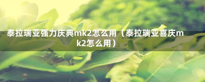 泰拉瑞亚强力庆典mk2怎么用（泰拉瑞亚喜庆mk2怎么用）