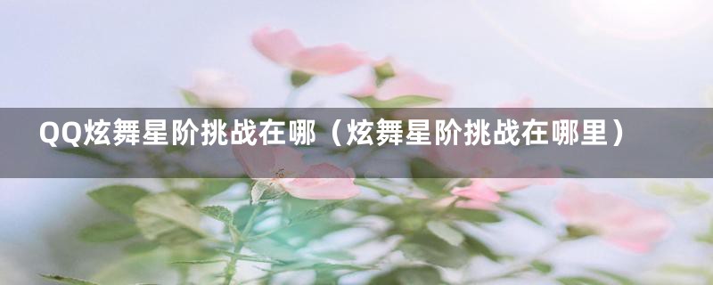 QQ炫舞星阶挑战在哪（炫舞星阶挑战在哪里）