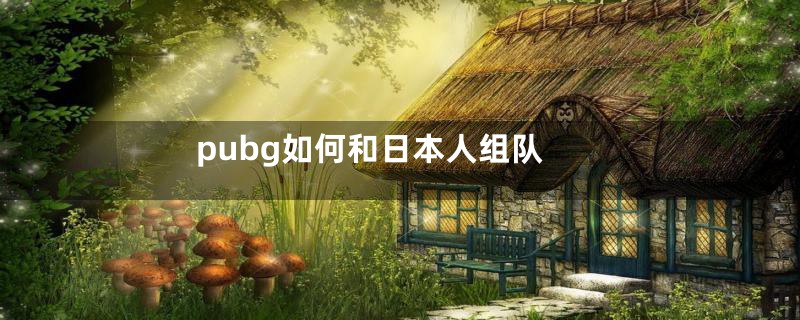 pubg如何和日本人组队